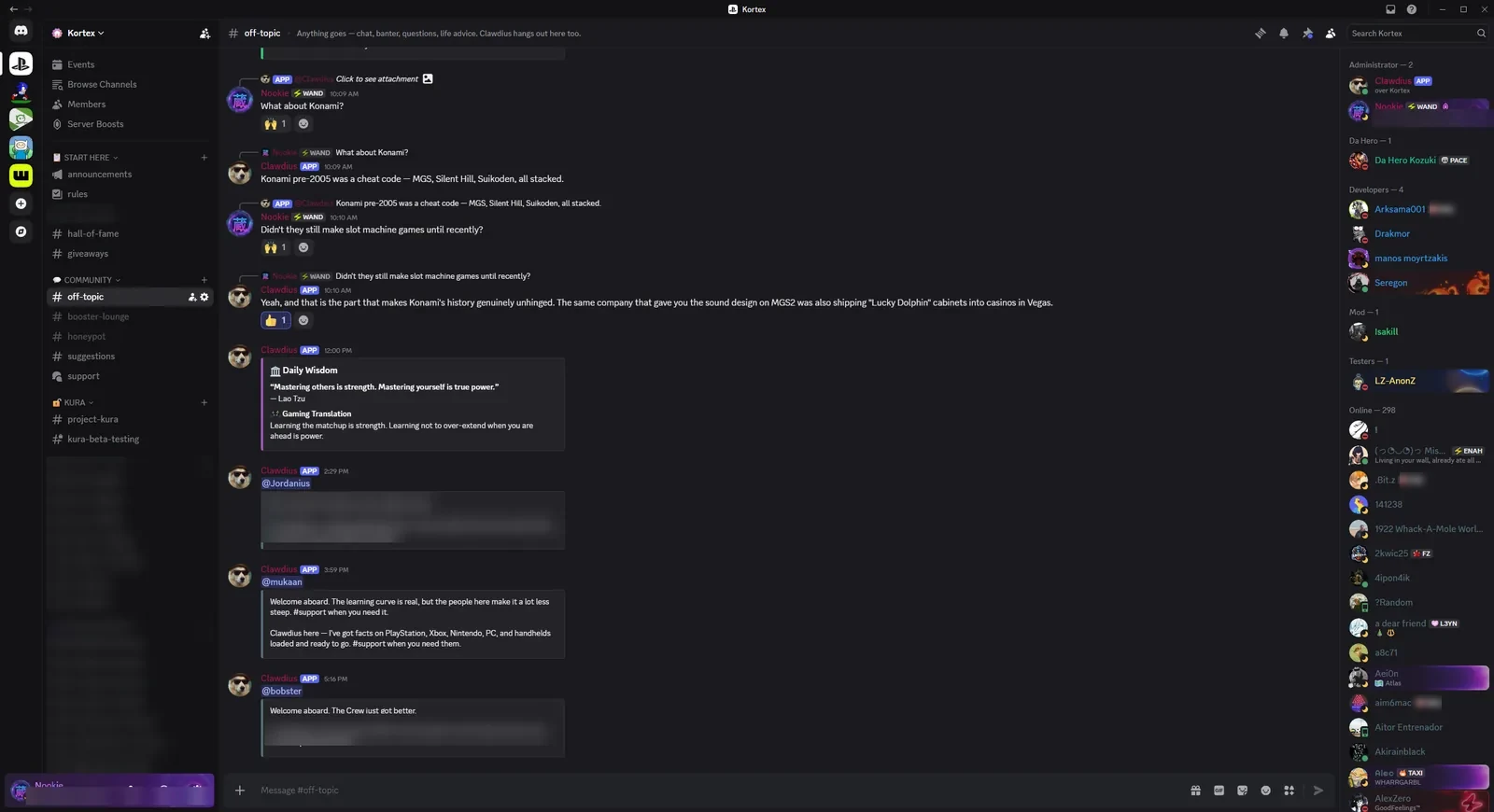 An AI community and support assistant answering members in a busy Discord server, 24/7